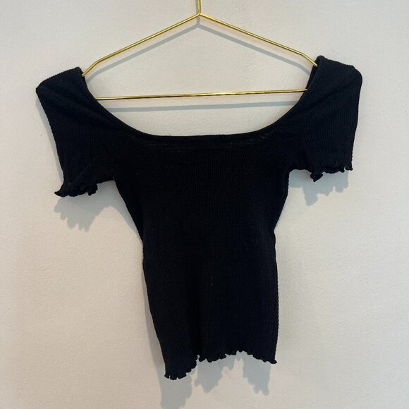 Billabong Black Crop Top Size Small - Picture 4 of 7